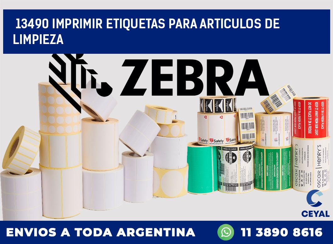 13490 IMPRIMIR ETIQUETAS PARA ARTICULOS DE LIMPIEZA