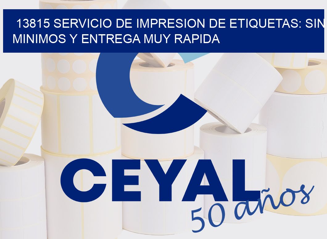 13815 SERVICIO DE IMPRESION DE ETIQUETAS: SIN MINIMOS Y ENTREGA MUY RAPIDA