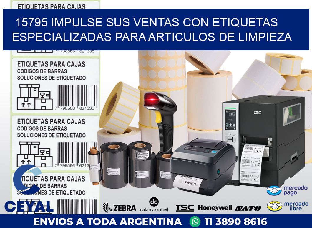 15795 IMPULSE SUS VENTAS CON ETIQUETAS ESPECIALIZADAS PARA ARTICULOS DE LIMPIEZA