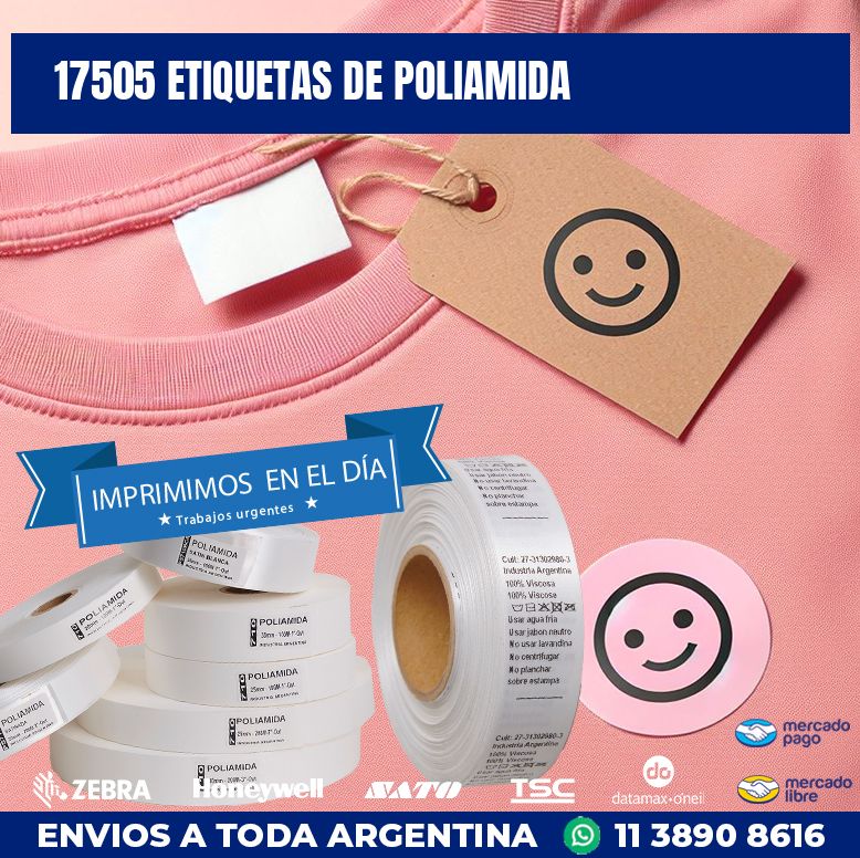 17505 ETIQUETAS DE POLIAMIDA