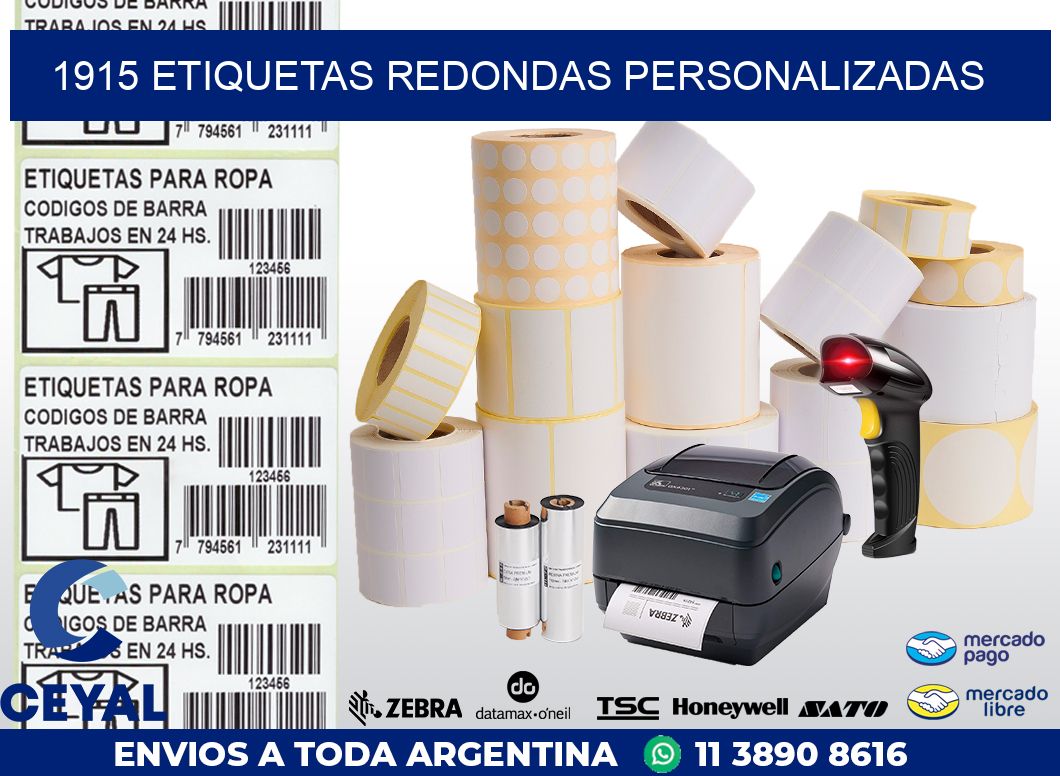 1915 ETIQUETAS REDONDAS PERSONALIZADAS