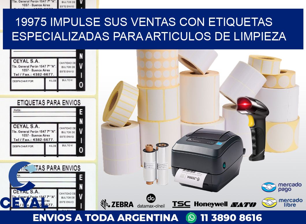 19975 IMPULSE SUS VENTAS CON ETIQUETAS ESPECIALIZADAS PARA ARTICULOS DE LIMPIEZA