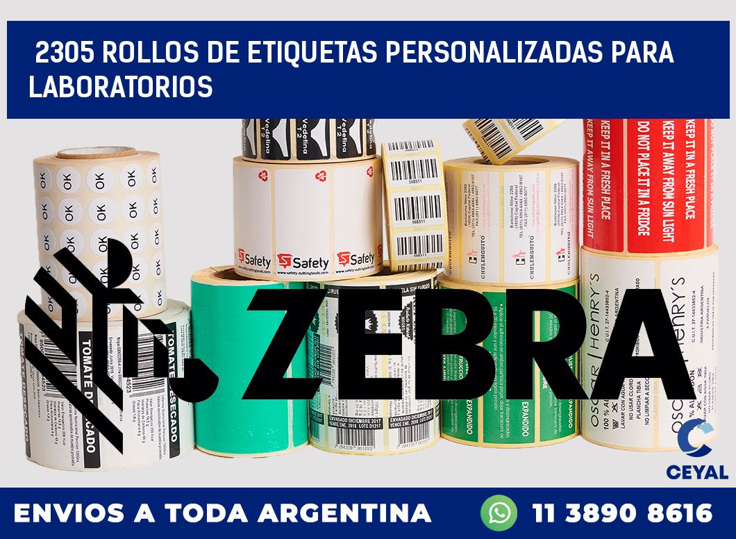2305 ROLLOS DE ETIQUETAS PERSONALIZADAS PARA LABORATORIOS