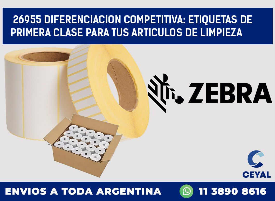 26955 DIFERENCIACION COMPETITIVA: ETIQUETAS DE PRIMERA CLASE PARA TUS ARTICULOS DE LIMPIEZA