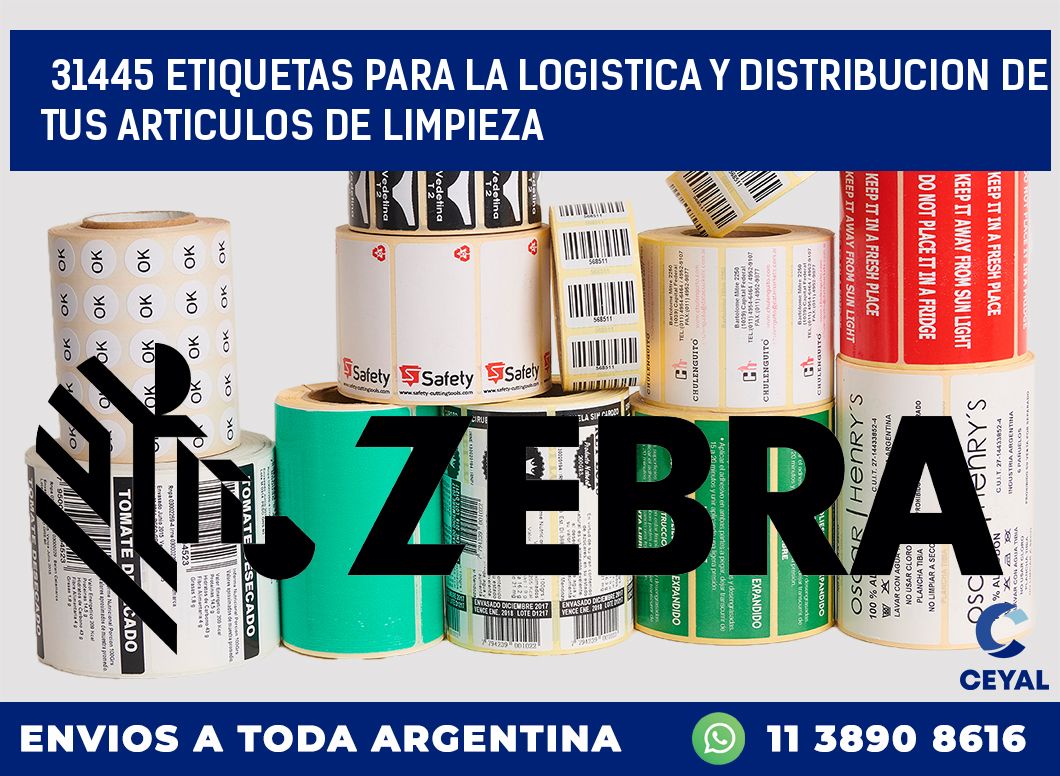 31445 ETIQUETAS PARA LA LOGISTICA Y DISTRIBUCION DE TUS ARTICULOS DE LIMPIEZA