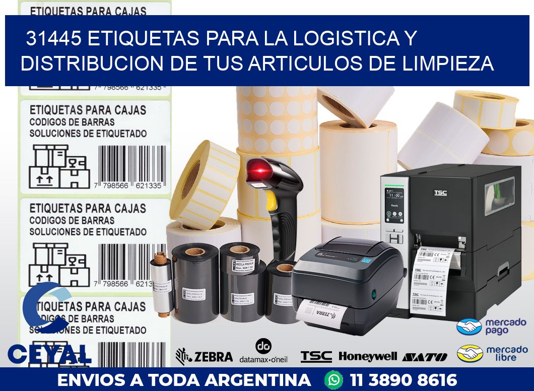 31445 ETIQUETAS PARA LA LOGISTICA Y DISTRIBUCION DE TUS ARTICULOS DE LIMPIEZA