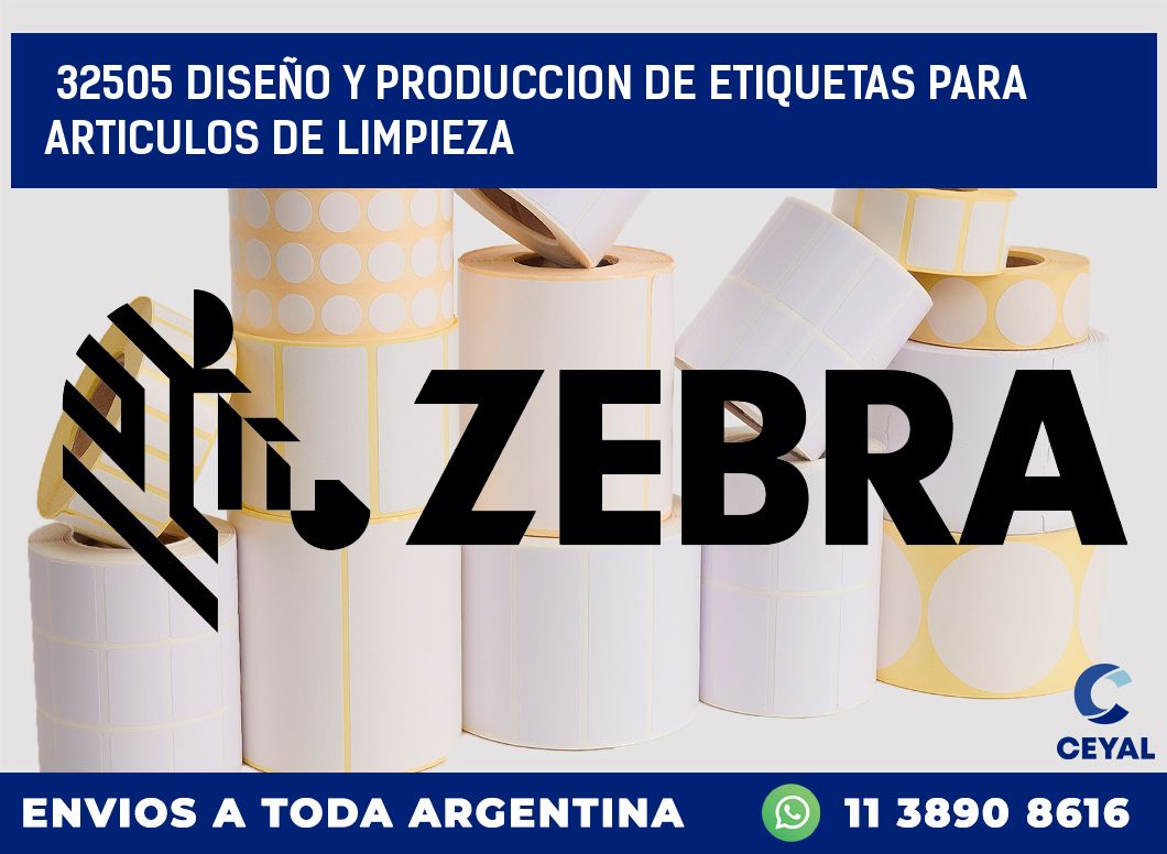 32505 DISEÑO Y PRODUCCION DE ETIQUETAS PARA ARTICULOS DE LIMPIEZA