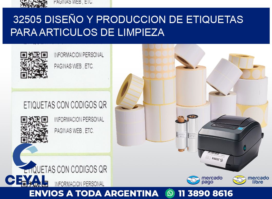 32505 DISEÑO Y PRODUCCION DE ETIQUETAS PARA ARTICULOS DE LIMPIEZA