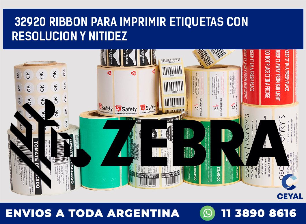 32920 RIBBON PARA IMPRIMIR ETIQUETAS CON RESOLUCION Y NITIDEZ