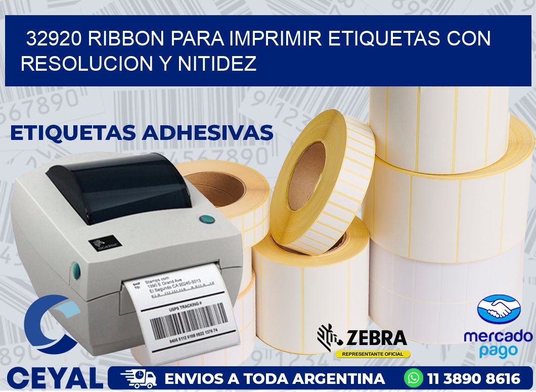 32920 RIBBON PARA IMPRIMIR ETIQUETAS CON RESOLUCION Y NITIDEZ
