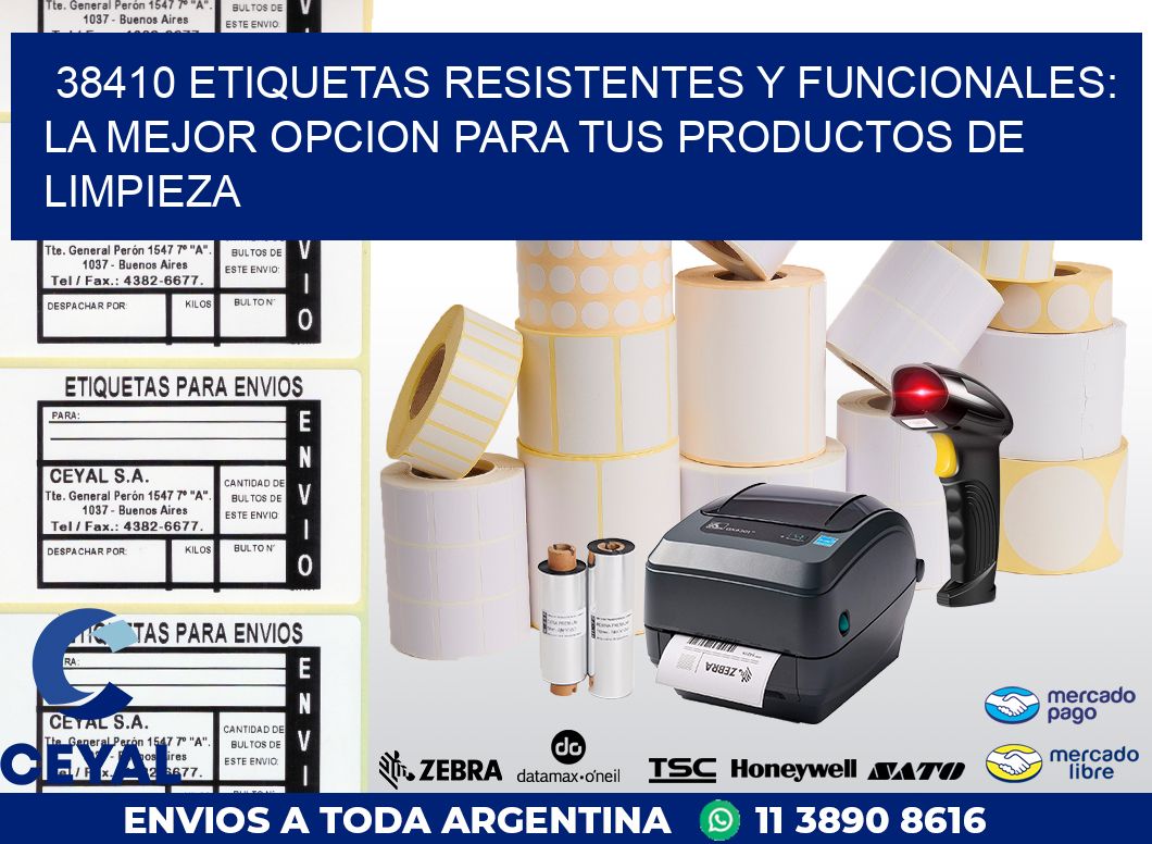 38410 ETIQUETAS RESISTENTES Y FUNCIONALES: LA MEJOR OPCION PARA TUS PRODUCTOS DE LIMPIEZA