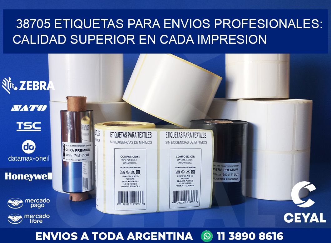 38705 ETIQUETAS PARA ENVIOS PROFESIONALES: CALIDAD SUPERIOR EN CADA IMPRESION