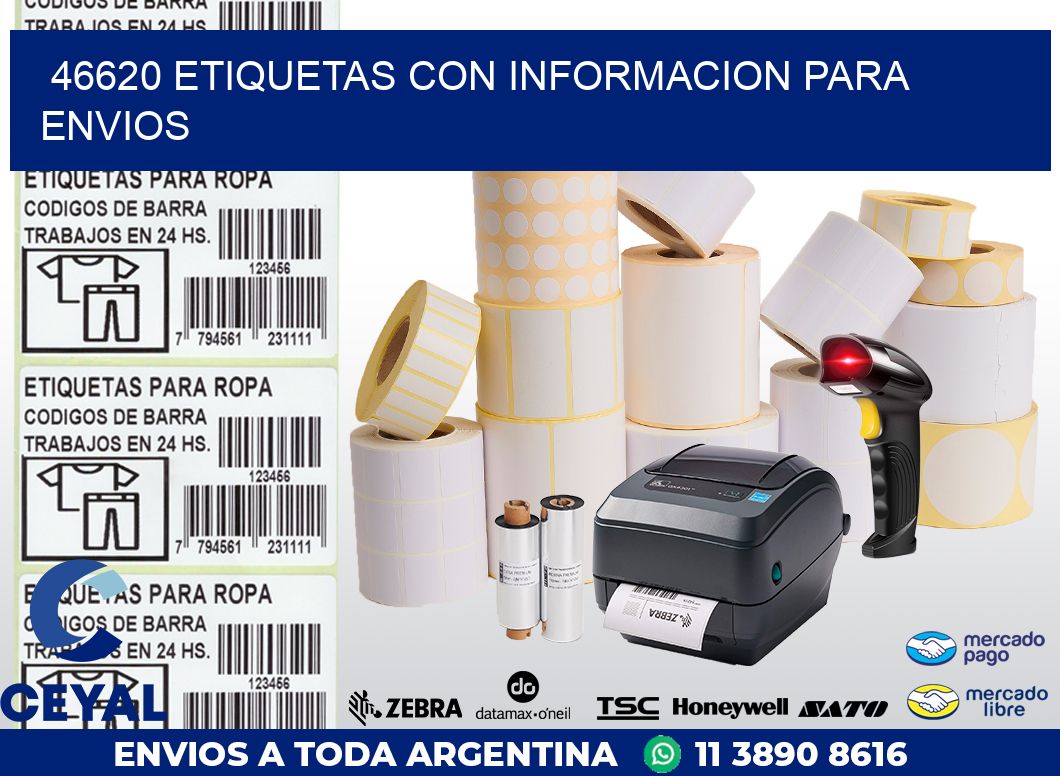 46620 ETIQUETAS CON INFORMACION PARA ENVIOS