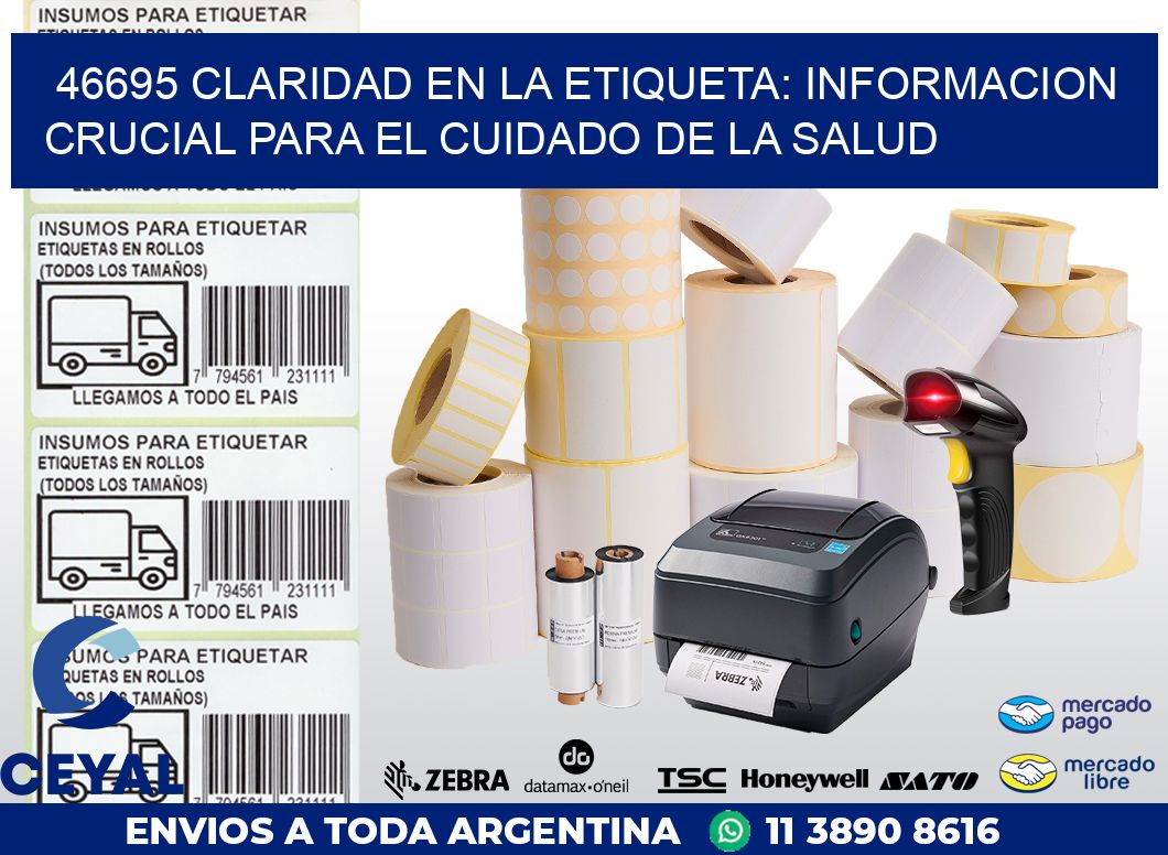 46695 CLARIDAD EN LA ETIQUETA: INFORMACION CRUCIAL PARA EL CUIDADO DE LA SALUD