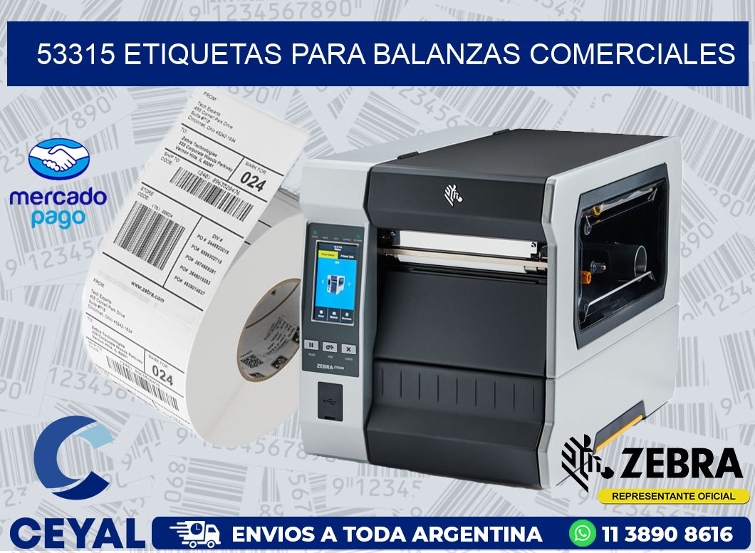 53315 ETIQUETAS PARA BALANZAS COMERCIALES