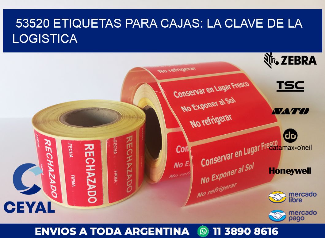 53520 ETIQUETAS PARA CAJAS: LA CLAVE DE LA LOGISTICA