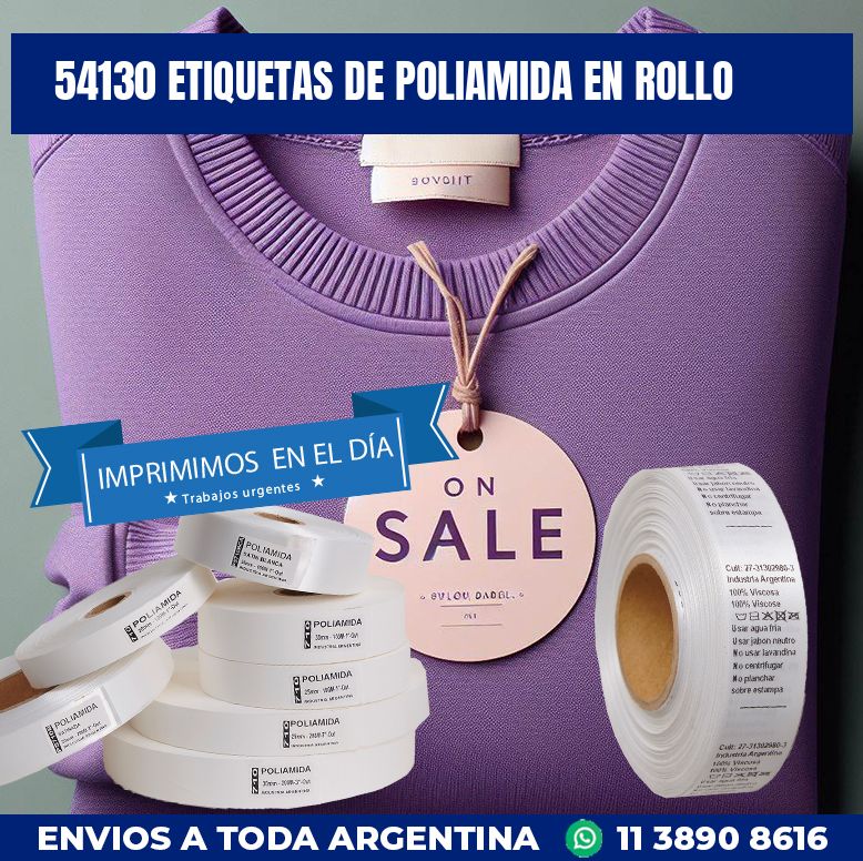 54130 ETIQUETAS DE POLIAMIDA EN ROLLO