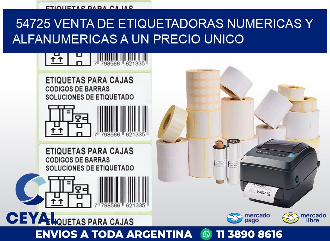 54725 VENTA DE ETIQUETADORAS NUMERICAS Y ALFANUMERICAS A UN PRECIO UNICO