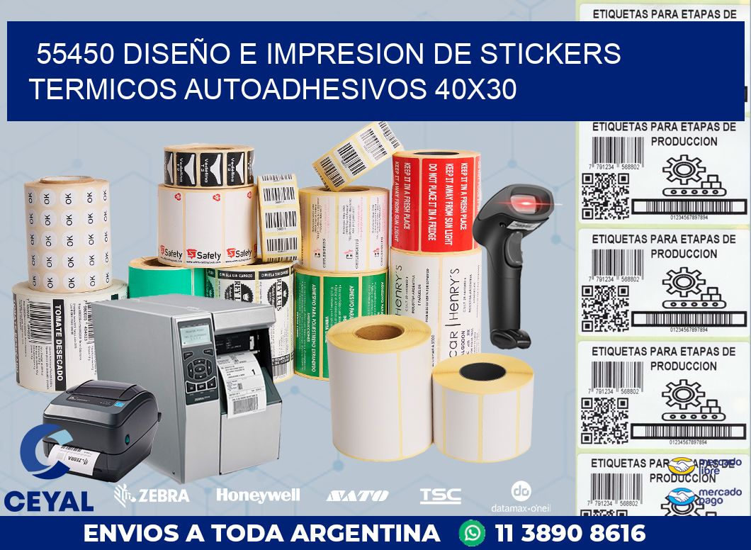 55450 DISEÑO E IMPRESION DE STICKERS TERMICOS AUTOADHESIVOS 40X30
