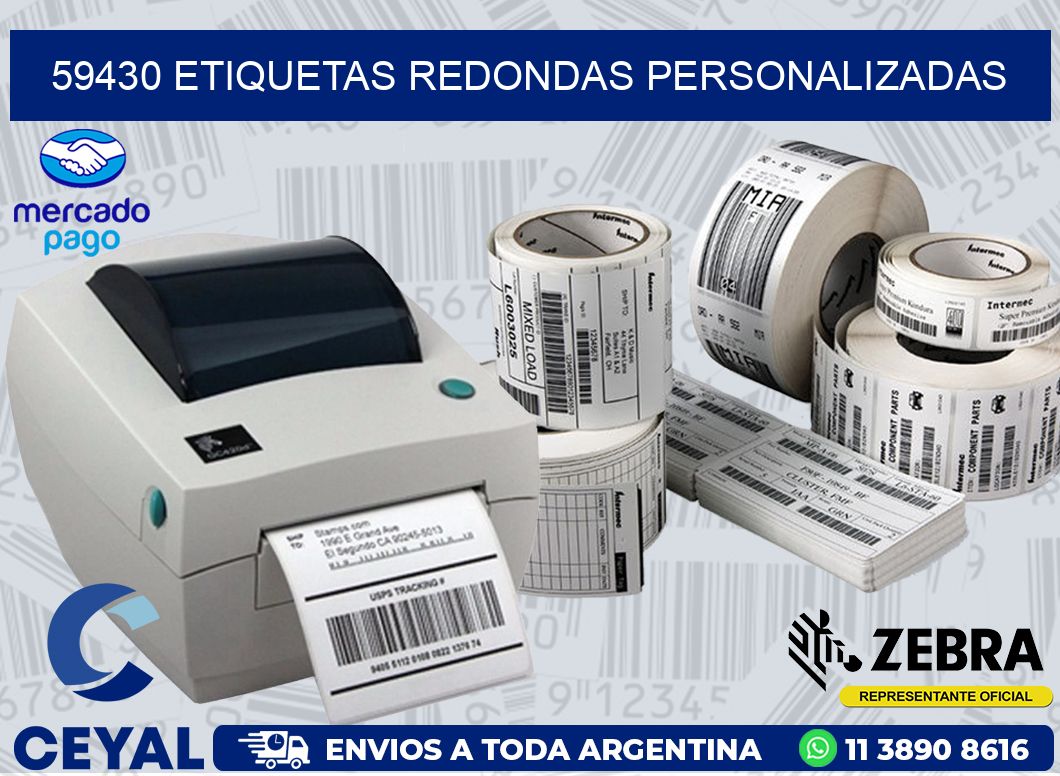 59430 ETIQUETAS REDONDAS PERSONALIZADAS