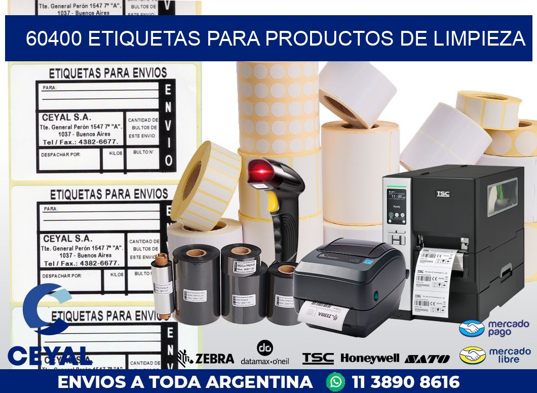 60400 ETIQUETAS PARA PRODUCTOS DE LIMPIEZA