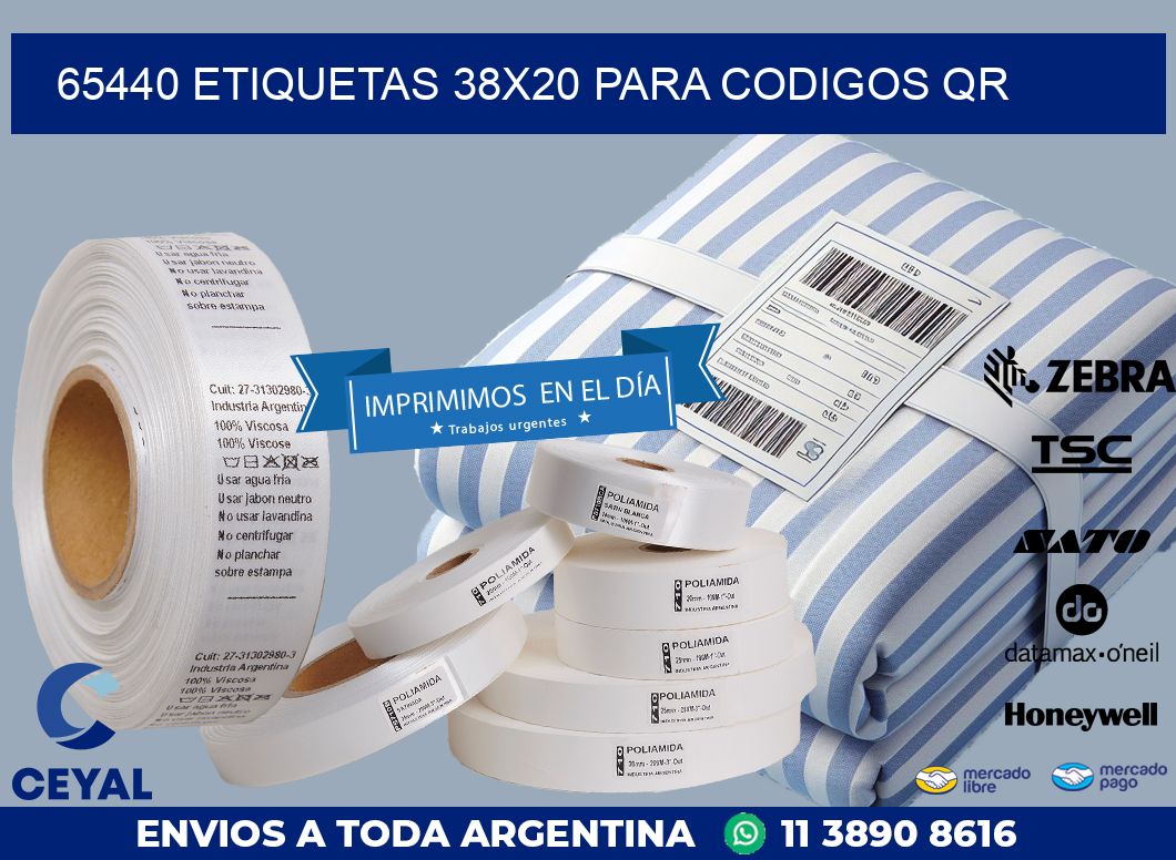 65440 ETIQUETAS 38X20 PARA CODIGOS QR