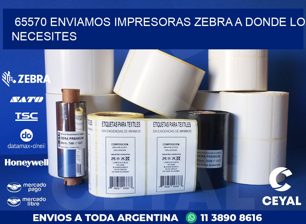 65570 ENVIAMOS IMPRESORAS ZEBRA A DONDE LO NECESITES