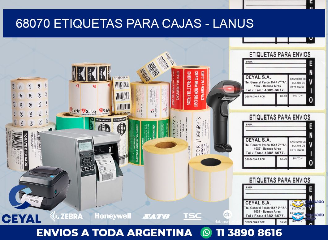 68070 ETIQUETAS PARA CAJAS - LANUS