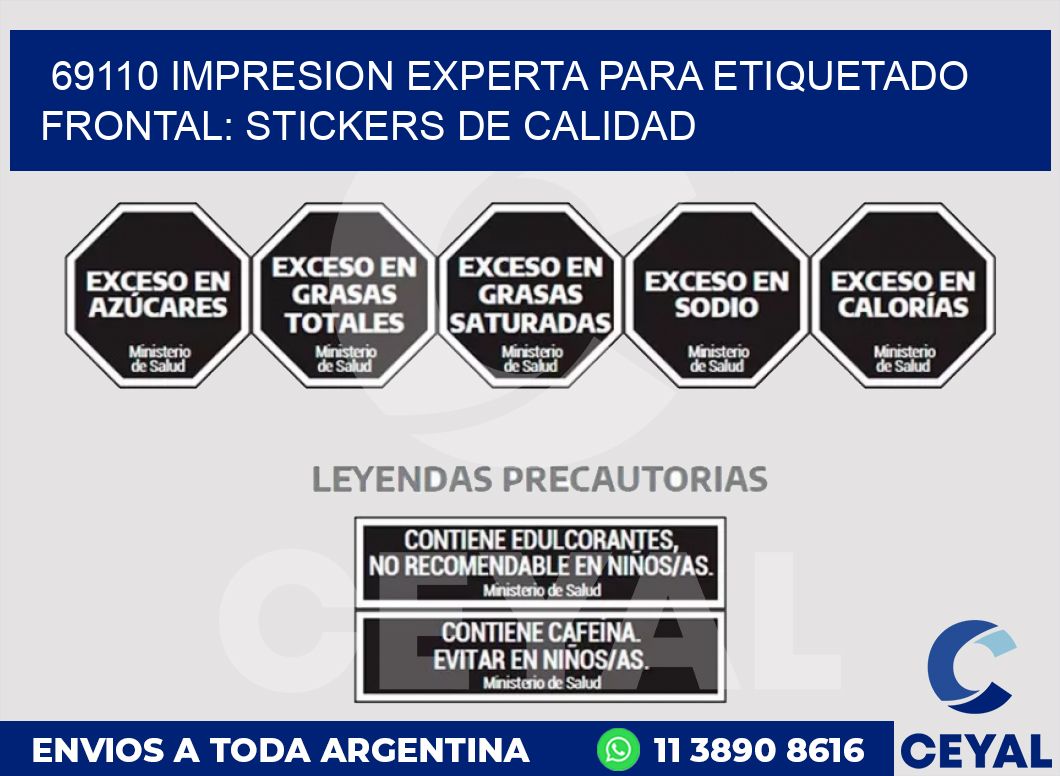 69110 IMPRESION EXPERTA PARA ETIQUETADO FRONTAL: STICKERS DE CALIDAD