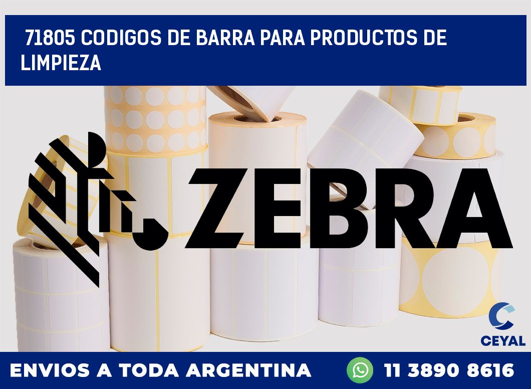 71805 CODIGOS DE BARRA PARA PRODUCTOS DE LIMPIEZA
