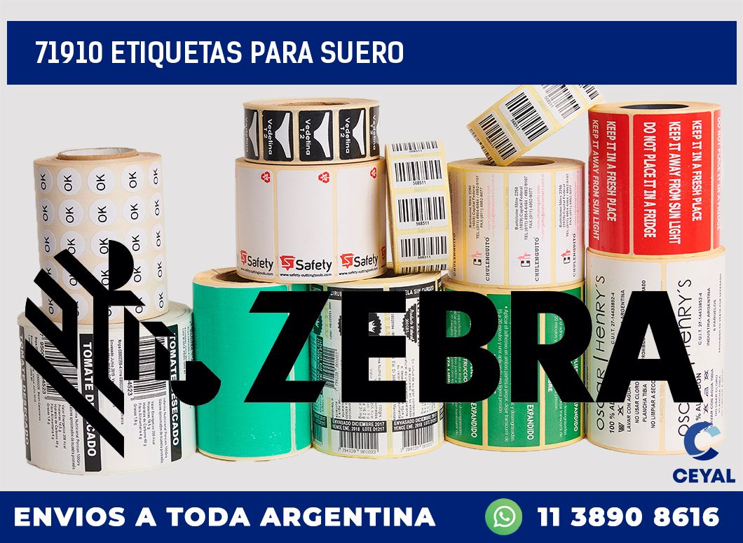 71910 ETIQUETAS PARA SUERO
