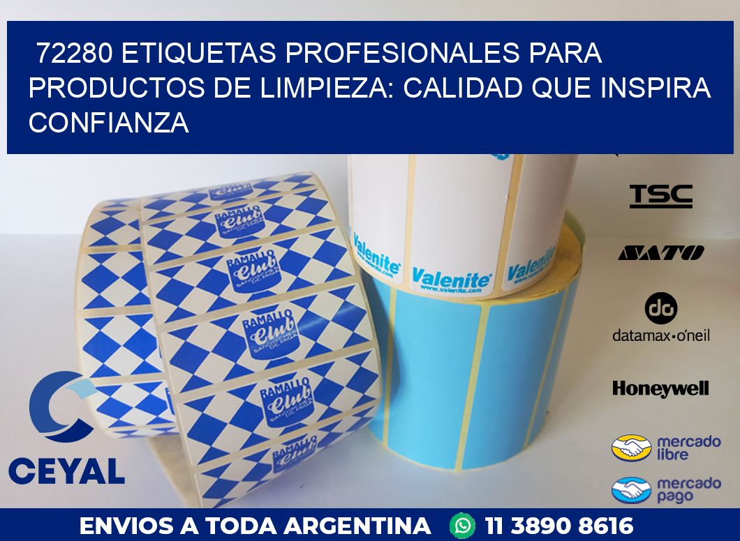 72280 ETIQUETAS PROFESIONALES PARA PRODUCTOS DE LIMPIEZA: CALIDAD QUE INSPIRA CONFIANZA