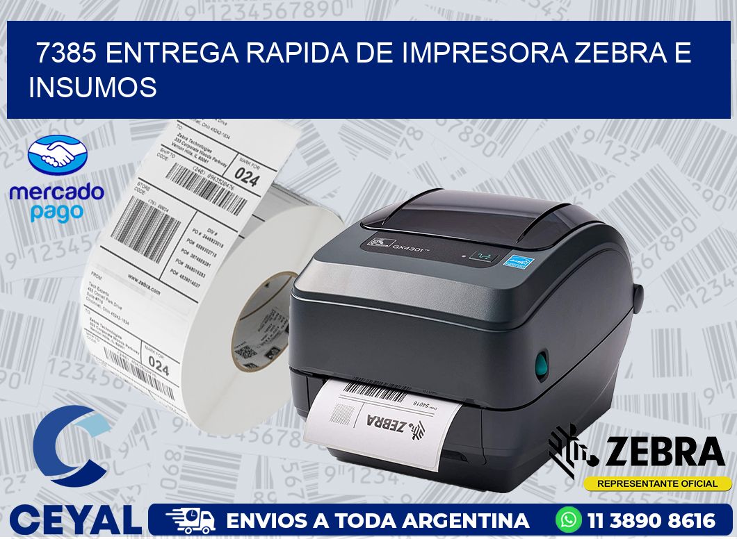 7385 ENTREGA RAPIDA DE IMPRESORA ZEBRA E INSUMOS