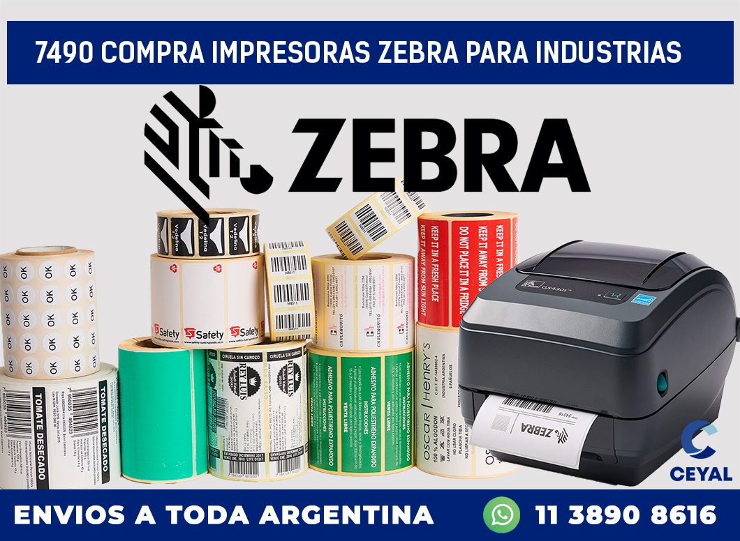 7490 COMPRA IMPRESORAS ZEBRA PARA INDUSTRIAS