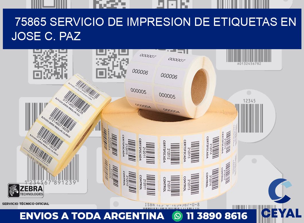 75865 SERVICIO DE IMPRESION DE ETIQUETAS EN JOSE C. PAZ