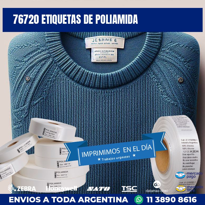 76720 ETIQUETAS DE POLIAMIDA