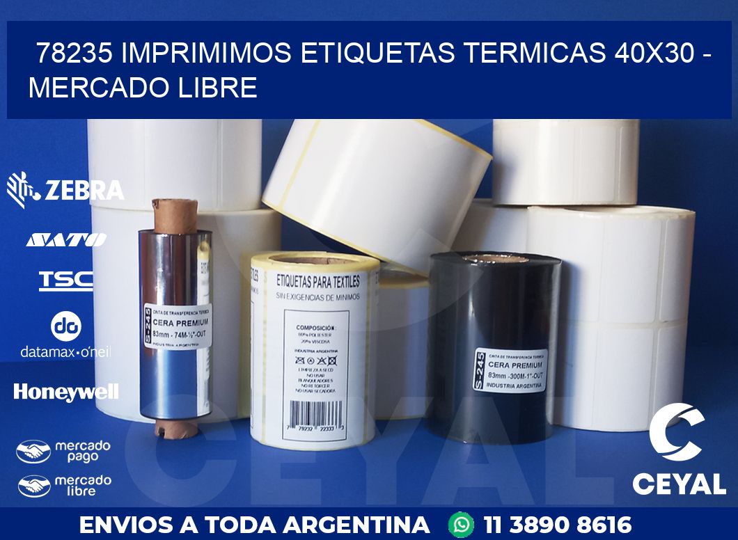 78235 IMPRIMIMOS ETIQUETAS TERMICAS 40X30 - MERCADO LIBRE