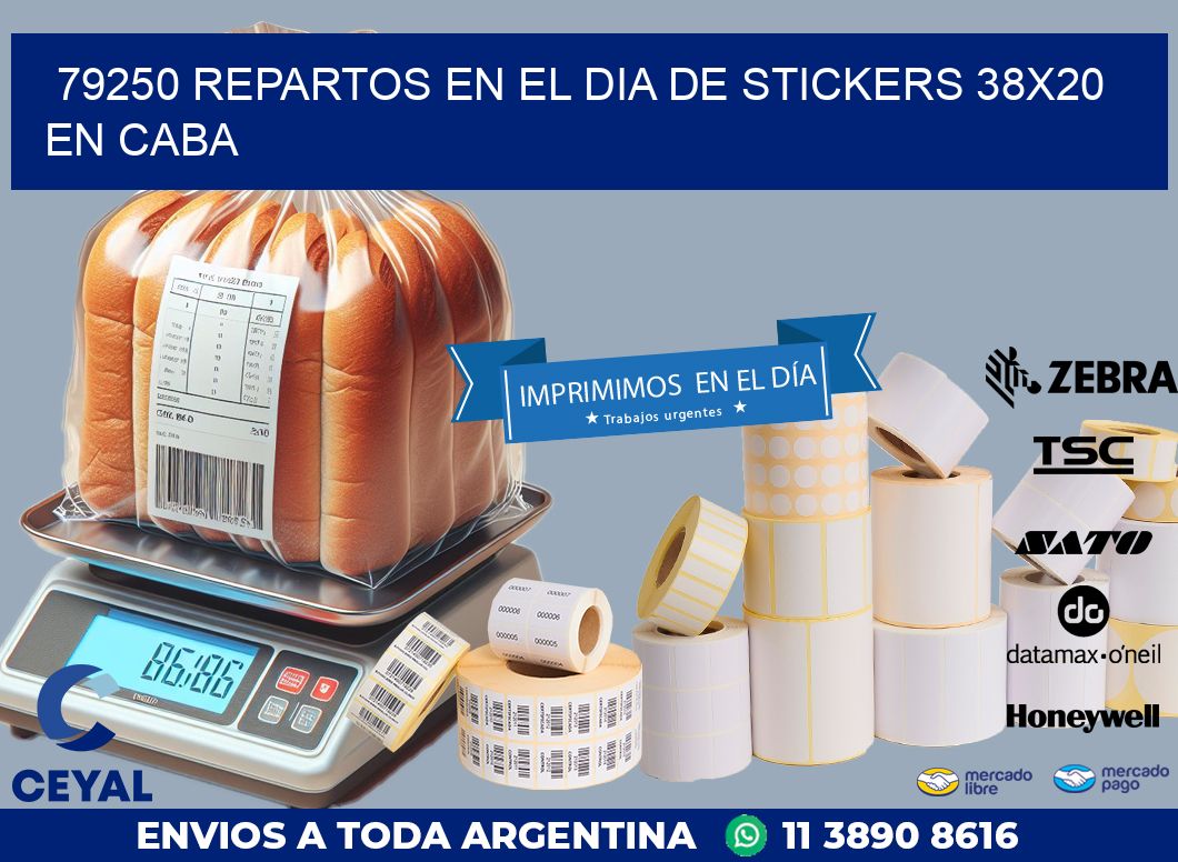 79250 REPARTOS EN EL DIA DE STICKERS 38X20 EN CABA