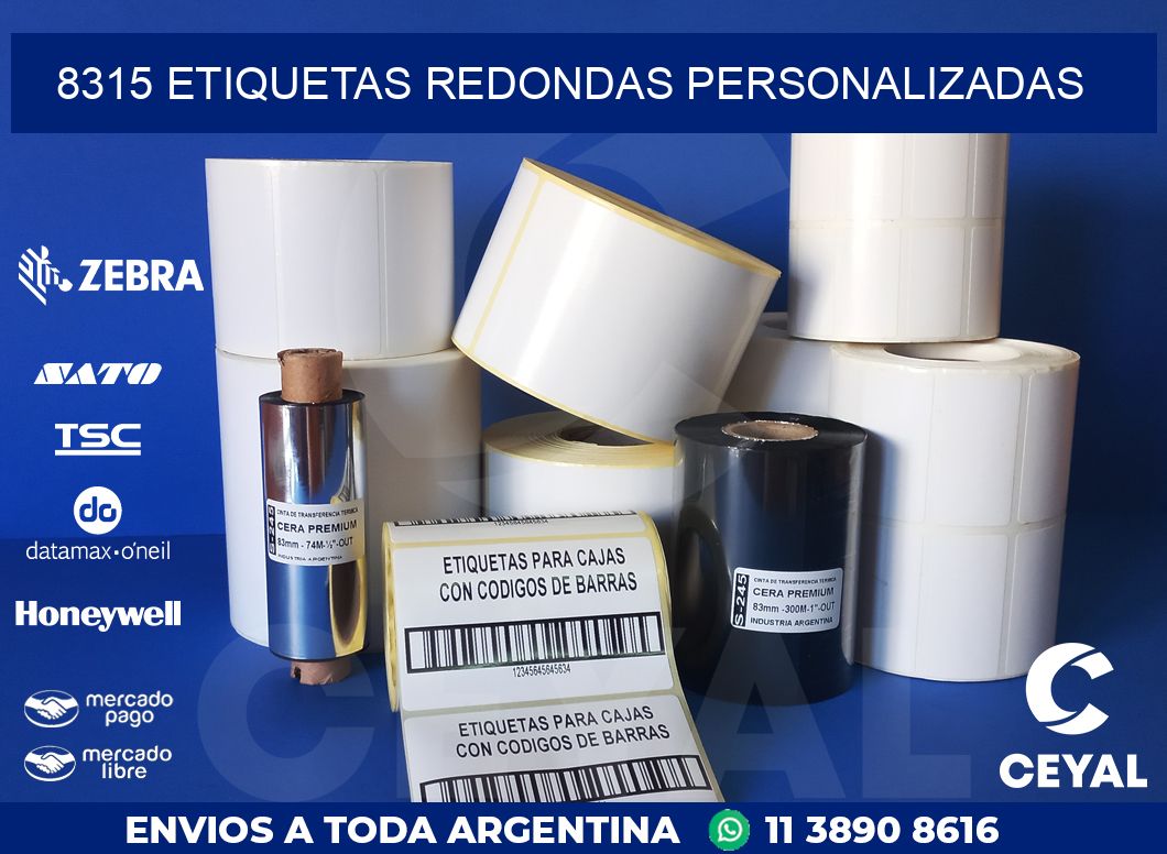 8315 ETIQUETAS REDONDAS PERSONALIZADAS