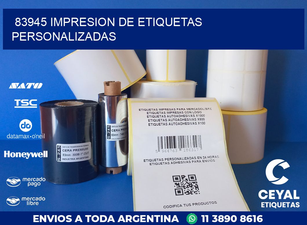 83945 IMPRESION DE ETIQUETAS PERSONALIZADAS