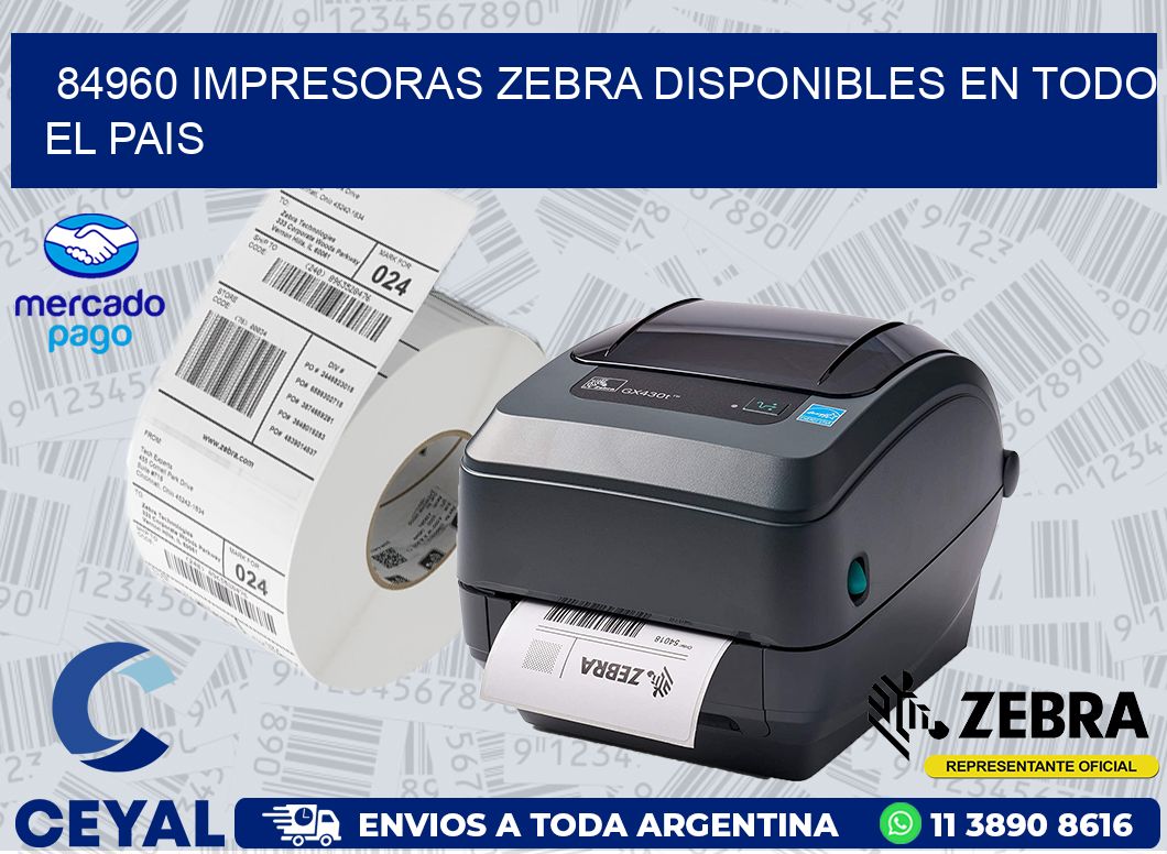 84960 IMPRESORAS ZEBRA DISPONIBLES EN TODO EL PAIS