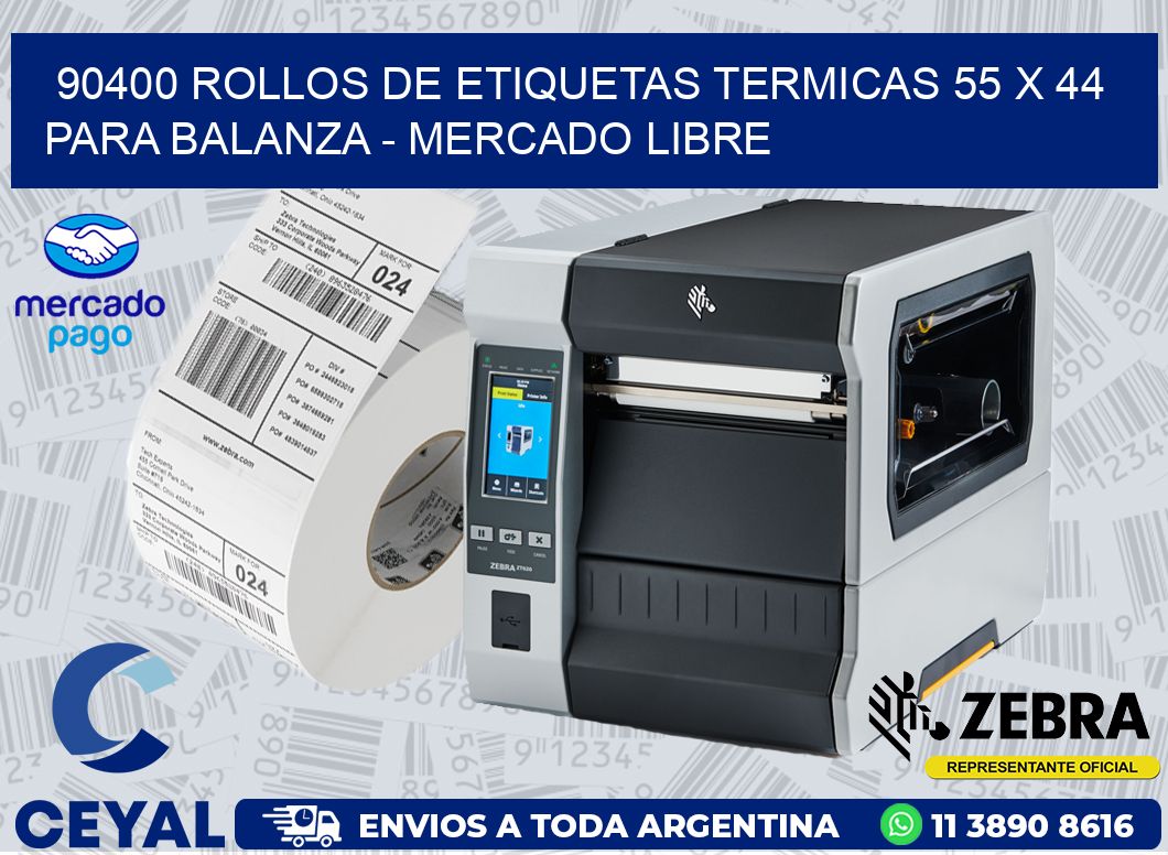 90400 ROLLOS DE ETIQUETAS TERMICAS 55 X 44 PARA BALANZA - MERCADO LIBRE