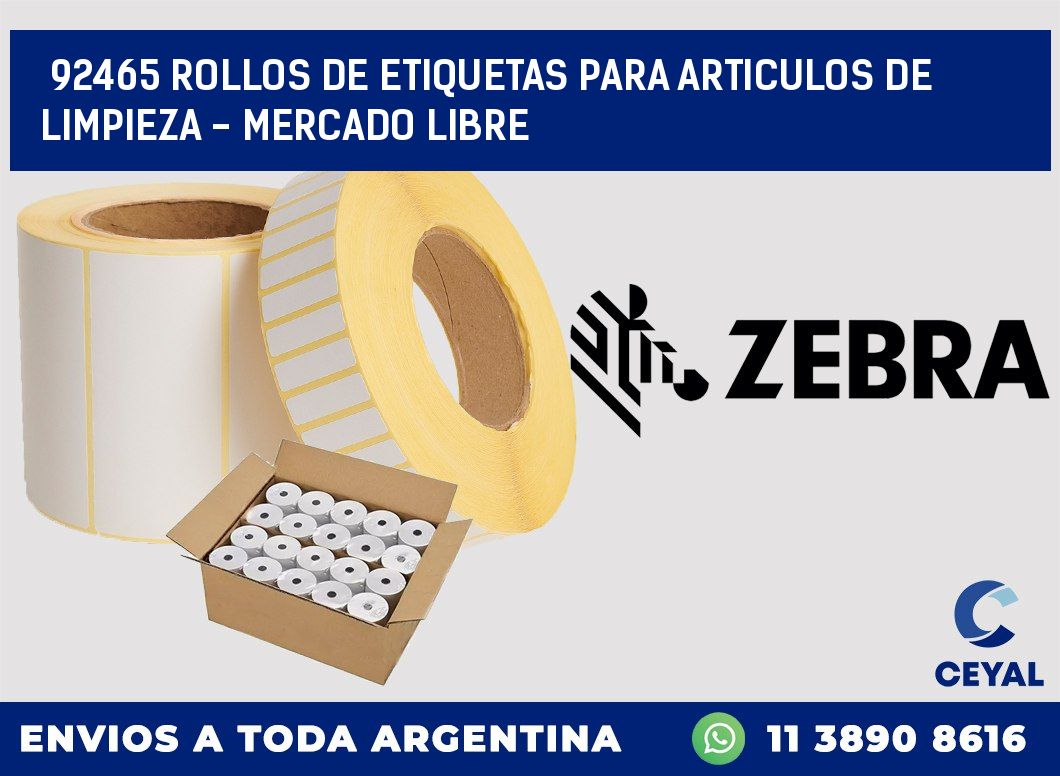 92465 ROLLOS DE ETIQUETAS PARA ARTICULOS DE LIMPIEZA - MERCADO LIBRE