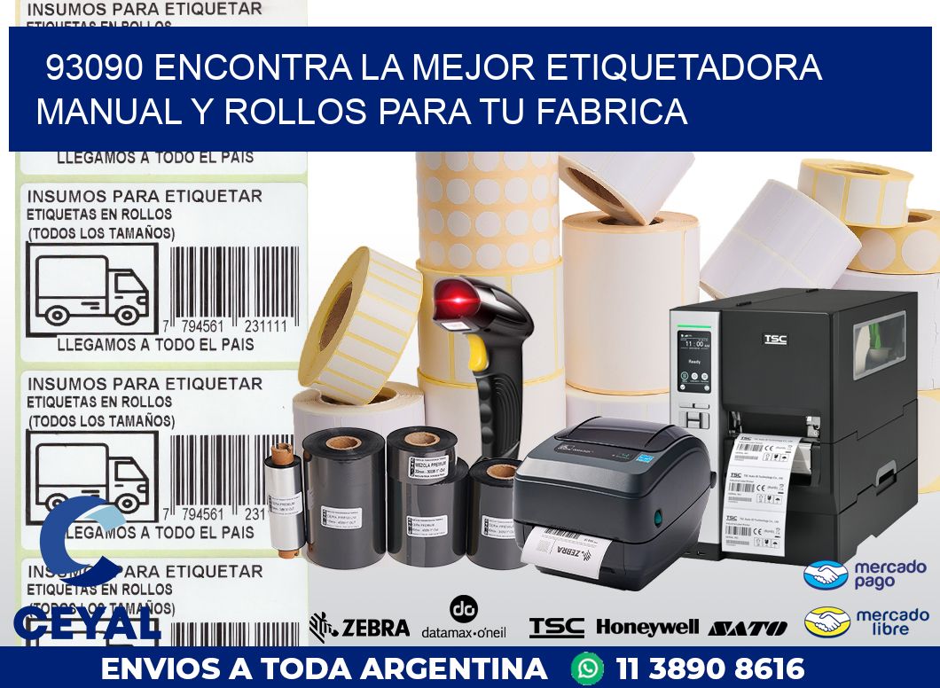 93090 ENCONTRA LA MEJOR ETIQUETADORA MANUAL Y ROLLOS PARA TU FABRICA