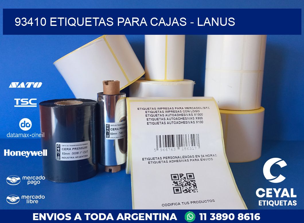 93410 ETIQUETAS PARA CAJAS - LANUS