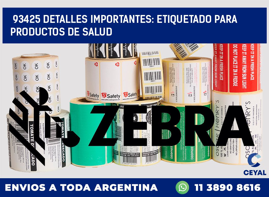93425 DETALLES IMPORTANTES: ETIQUETADO PARA PRODUCTOS DE SALUD