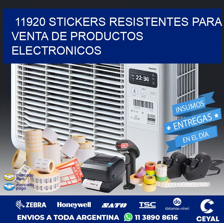 11920 STICKERS RESISTENTES PARA VENTA DE PRODUCTOS ELECTRONICOS