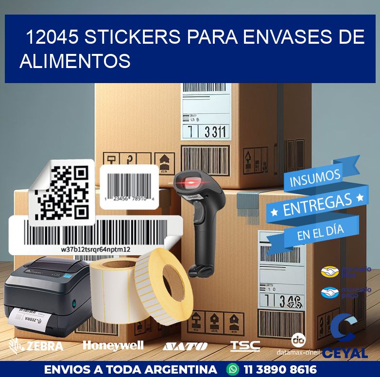 12045 STICKERS PARA ENVASES DE ALIMENTOS