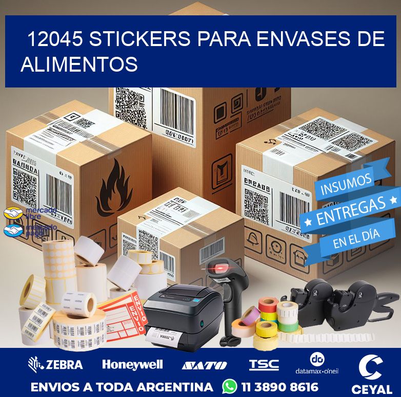 12045 STICKERS PARA ENVASES DE ALIMENTOS