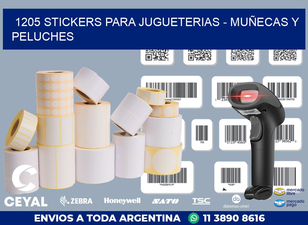 1205 STICKERS PARA JUGUETERIAS - MUÑECAS Y PELUCHES